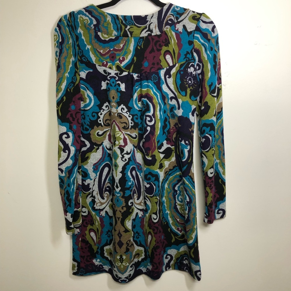 Karlie Long Sleeve Knit Dress‎ Sz Small-Medium Tags Missing Multicolor Abstract - Picture 9 of 13